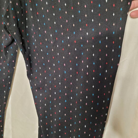 Women's 3XL Black Pajama Pants with Diamond Pattern - Picture 14 of 15